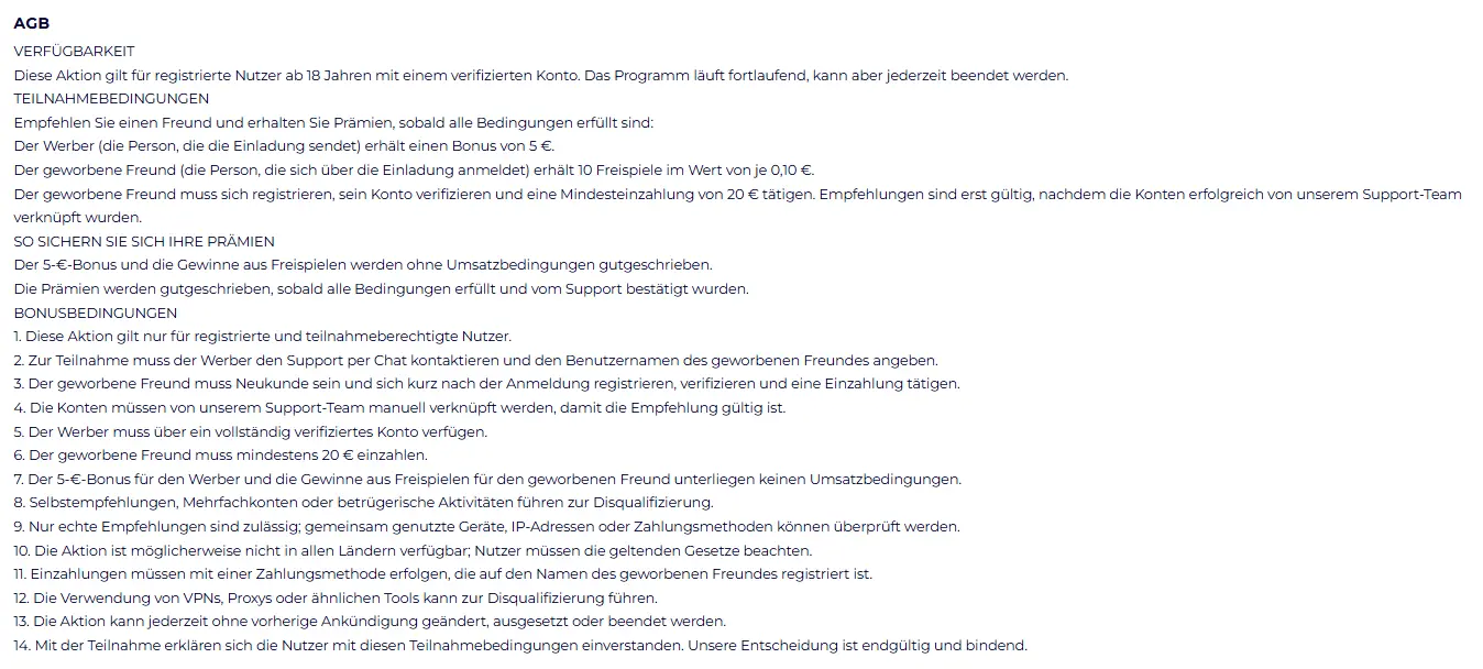 SlotRoyals Casino Empfehlungsprogramm mit 5 Euro Bonus und 10 Freispiele für Freunde